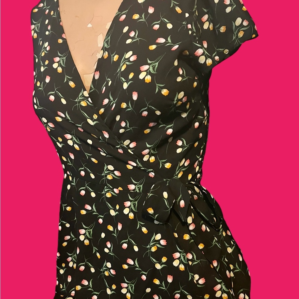 S Eva Rose vintage style wrap blouse
